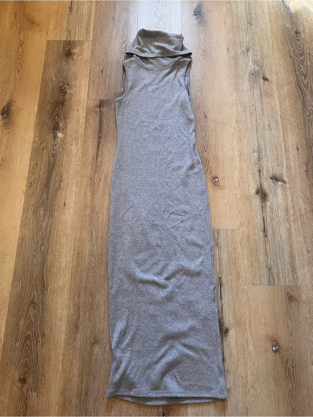 Forever 21 Sleeveless Turtleneck Maxi Dress — Gray XS